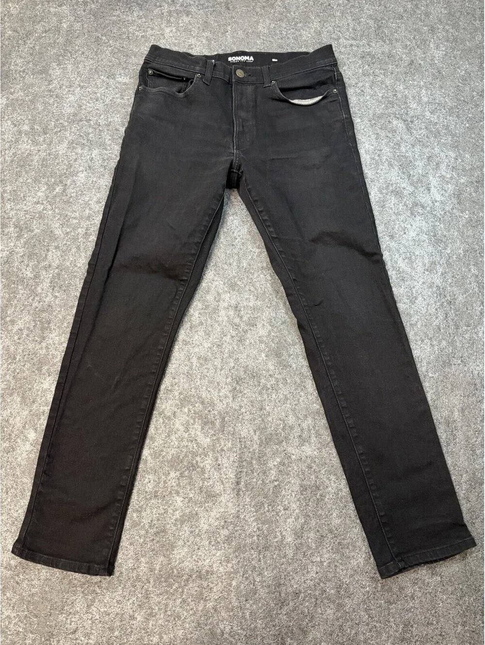 Sonoma Everyday Jean Slim Black Stretch Jeans Mens 32x32 Denim Pants